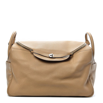 Hermes Taurillon Clemence Lindy 45 Tabac Camel 1 of 10