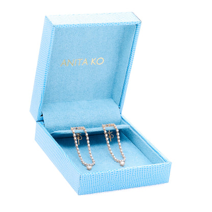 Anita Ko 18K Rose Gold Diamond Loop Earrings 5 of 5
