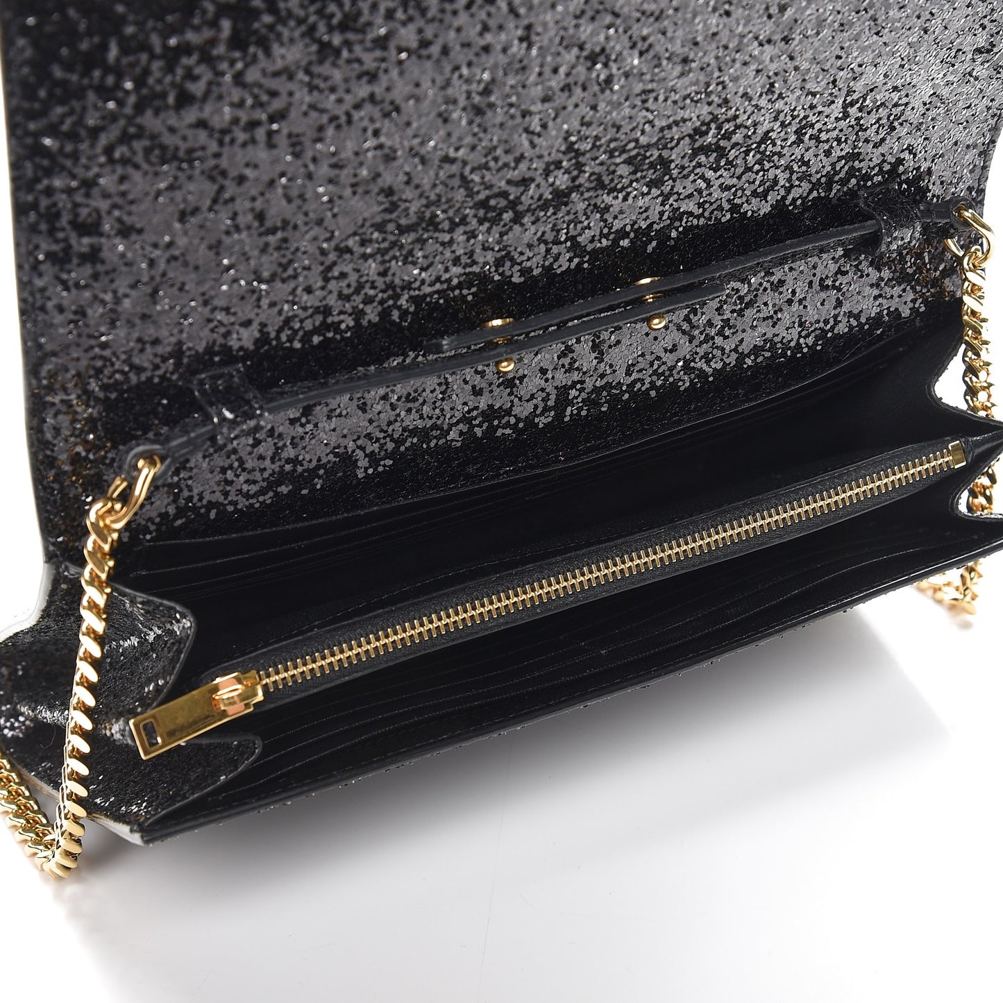 Glitter Galactica Monogram Chain Wallet