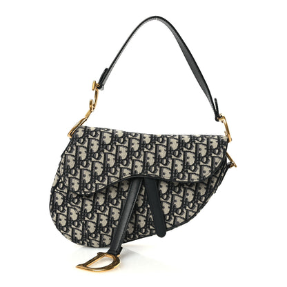 Christian Dior Oblique Saddle Bag Blue 1 of 10