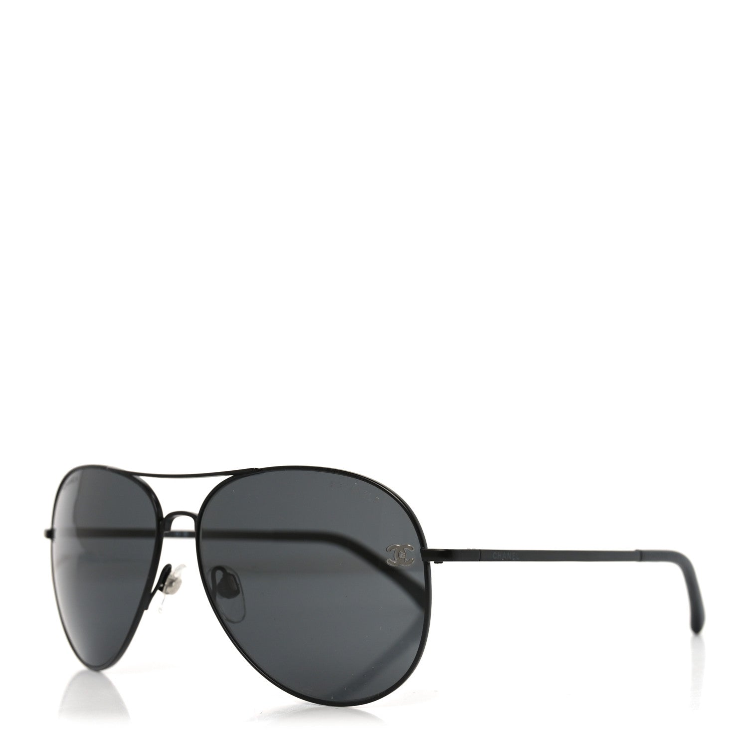 Chanel Aviator CC Sunglasses 4189-T-Q Black 1 of 7