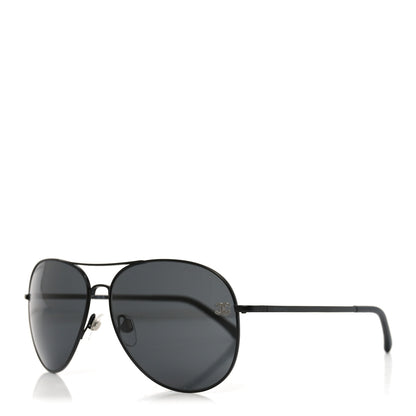 Chanel Aviator CC Sunglasses 4189-T-Q Black 1 of 7