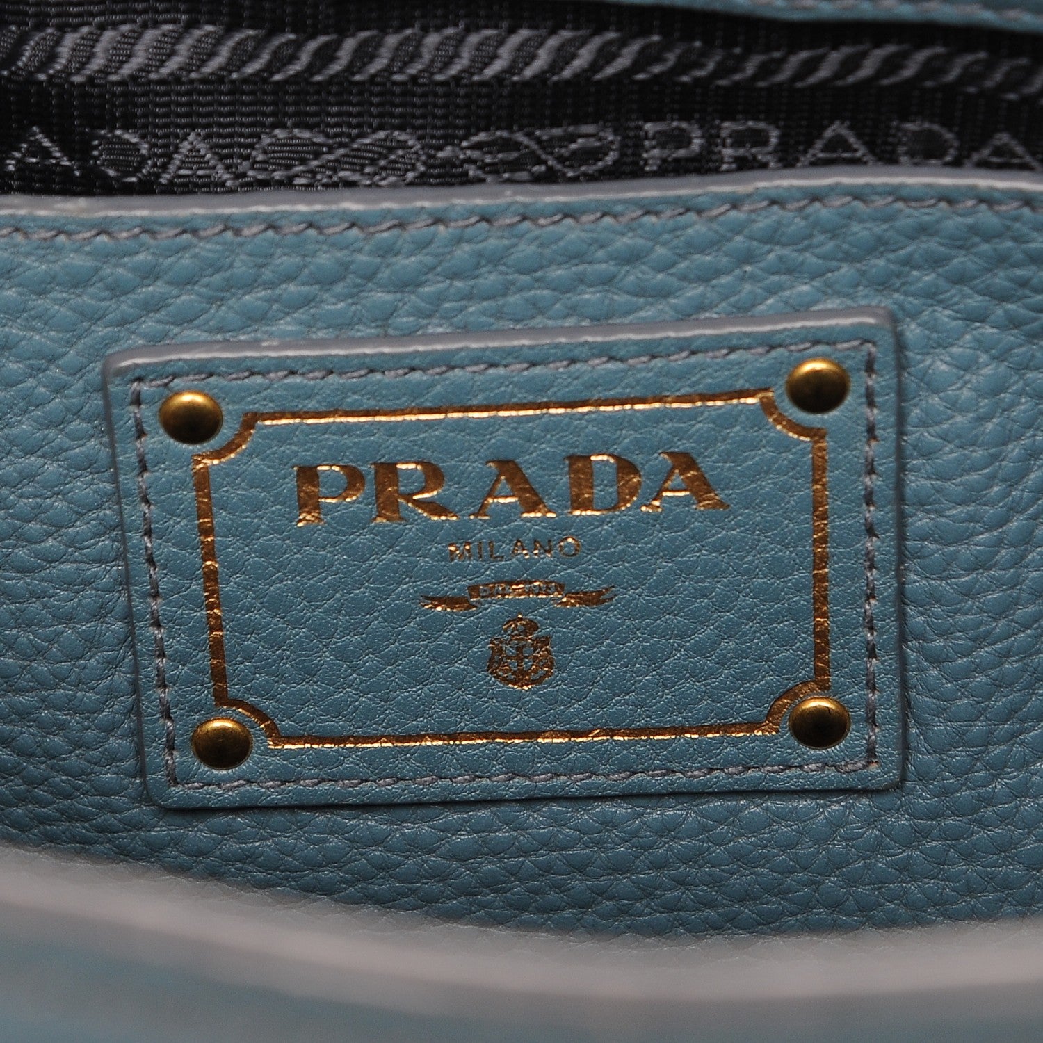 Prada Vitello Daino Shopping Tote Marine 7 of 16