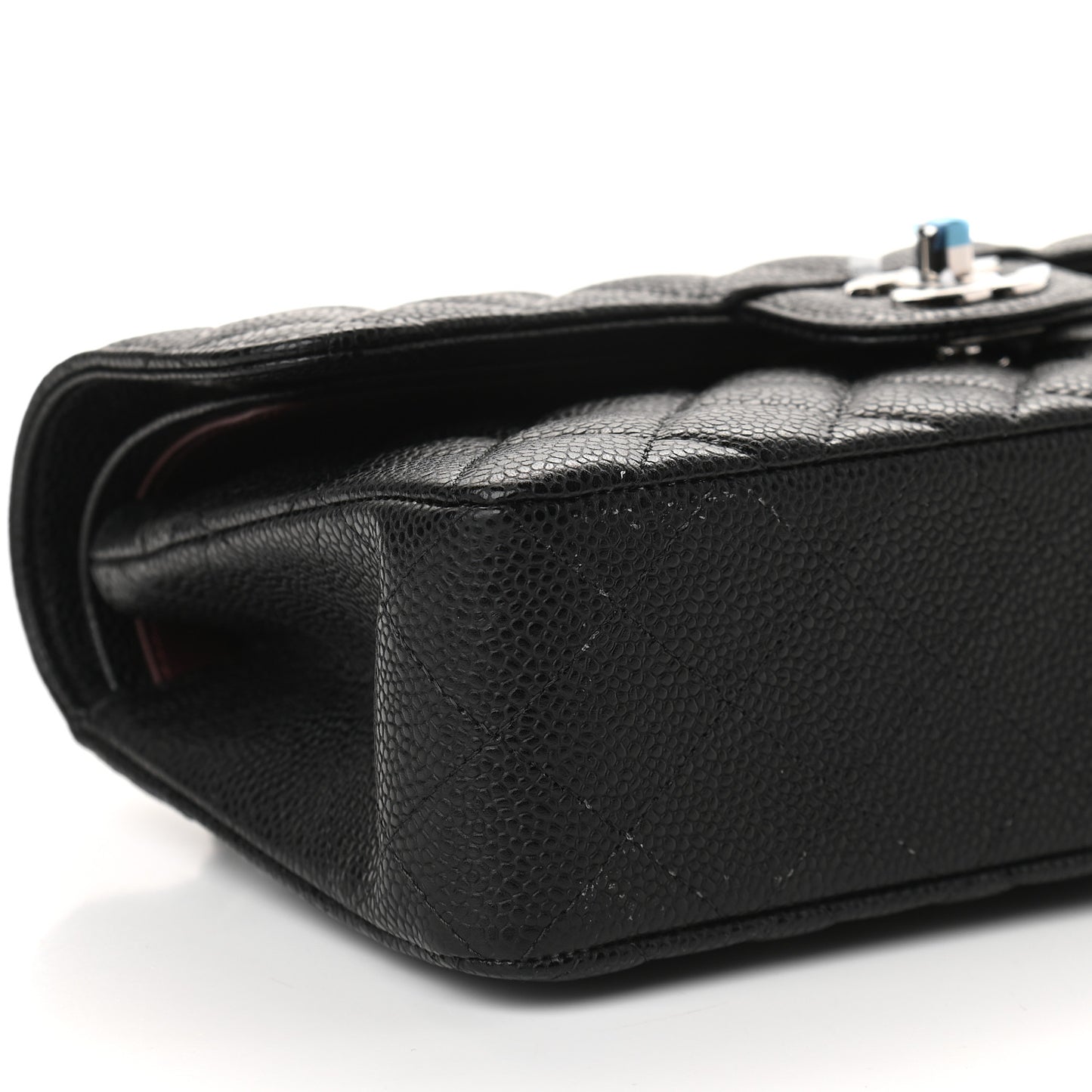 Caviar Quilted Small Double Flap Black