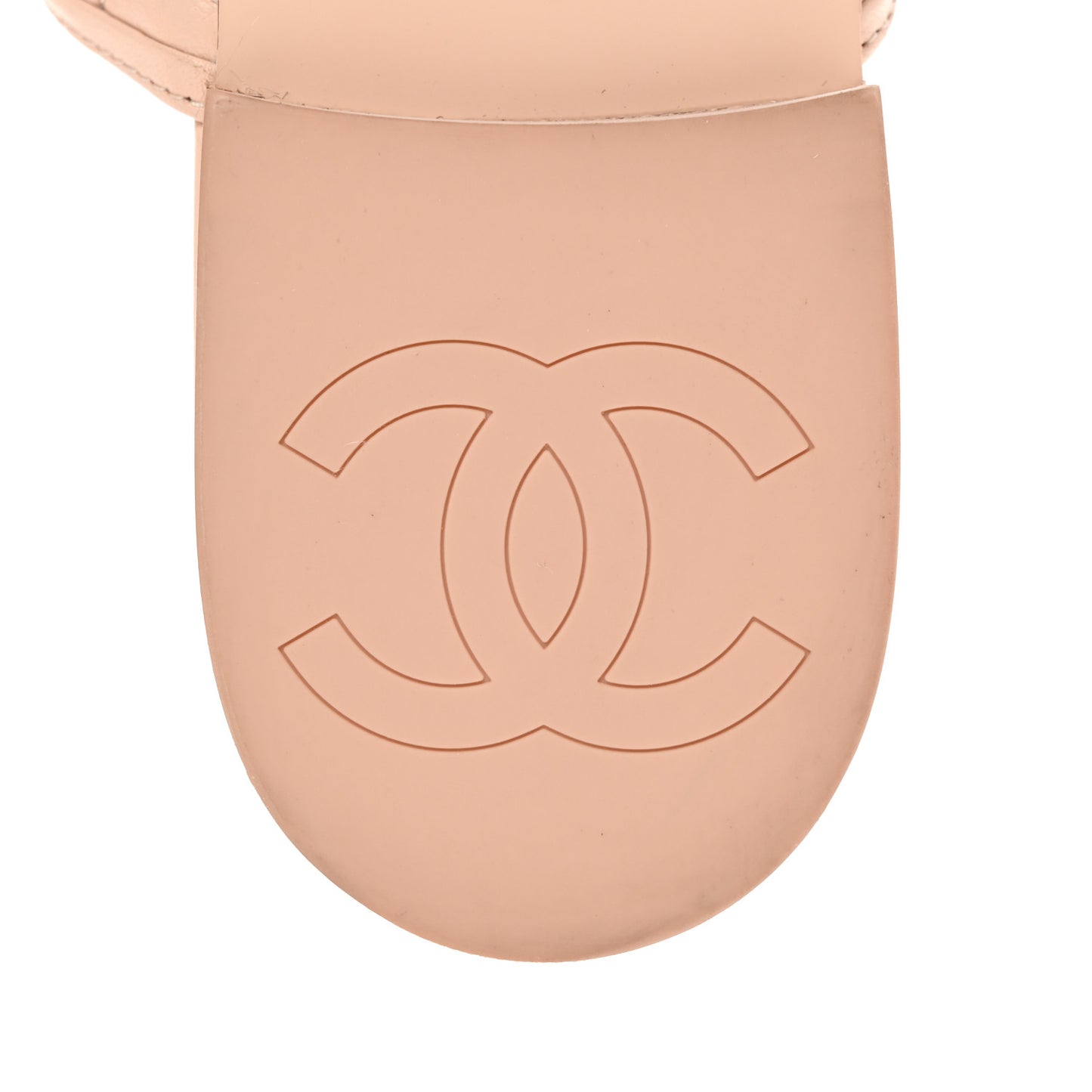 Lambskin Quilted Chain CC Mules 37.5 Light Pink