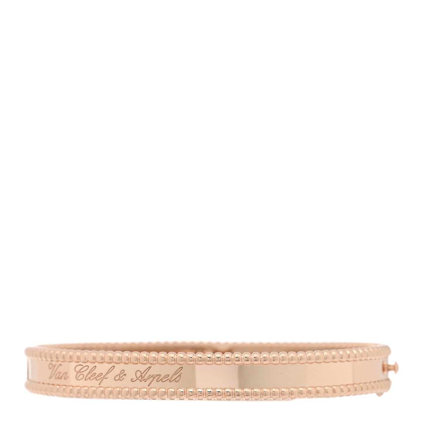 18K Rose Gold Perlee Signature Bangle Bracelet M