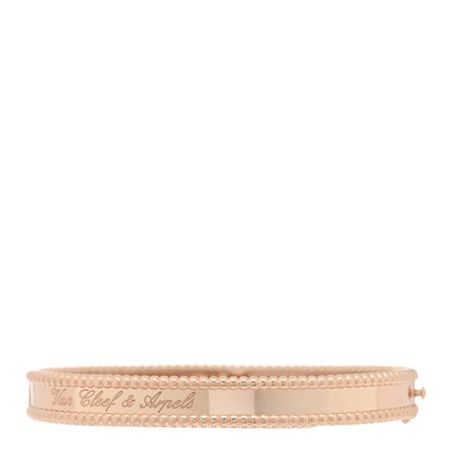 Van Cleef & Arpels 18K Rose Gold Perlee Signature Bangle Bracelet M 2 of 3