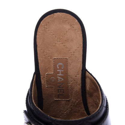 Chanel Lambskin Quilted CC Mules 36 Black 6 of 8