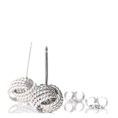 Tiffany Sterling Silver Twist Knot Earrings 3 of 4