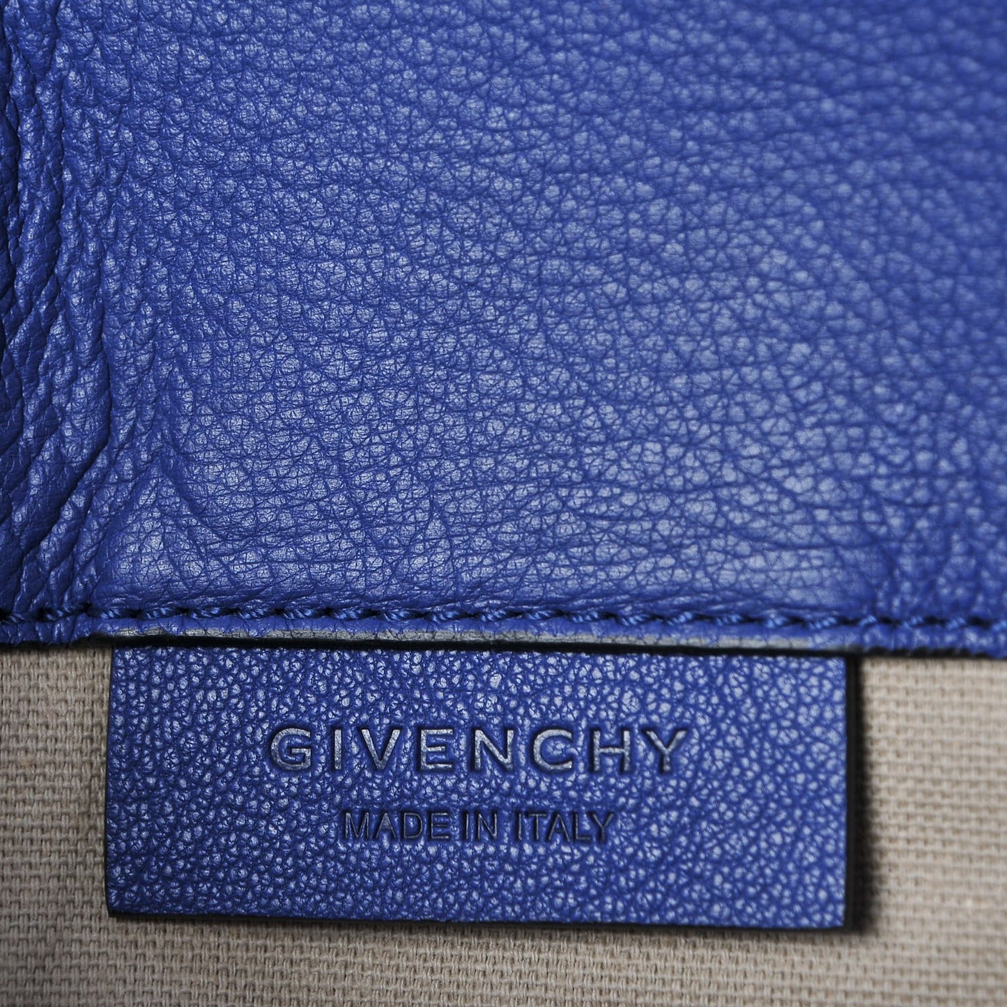 Sugar Goatskin Medium Antigona Envelope Clutch Blue