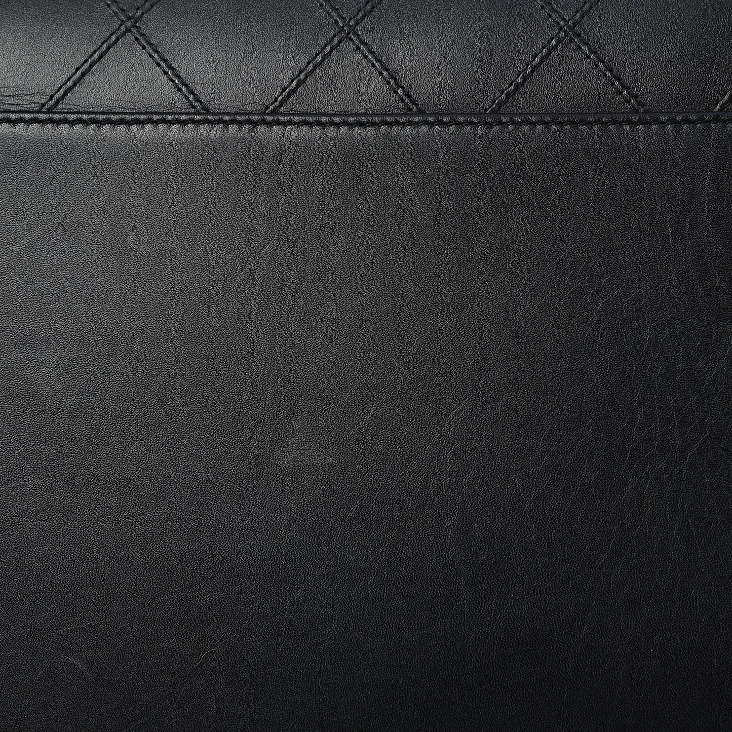 Calfskin Stitched XL Weekender Black