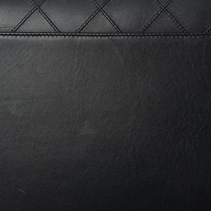 Chanel Calfskin Stitched XL Weekender Black 18 of 20