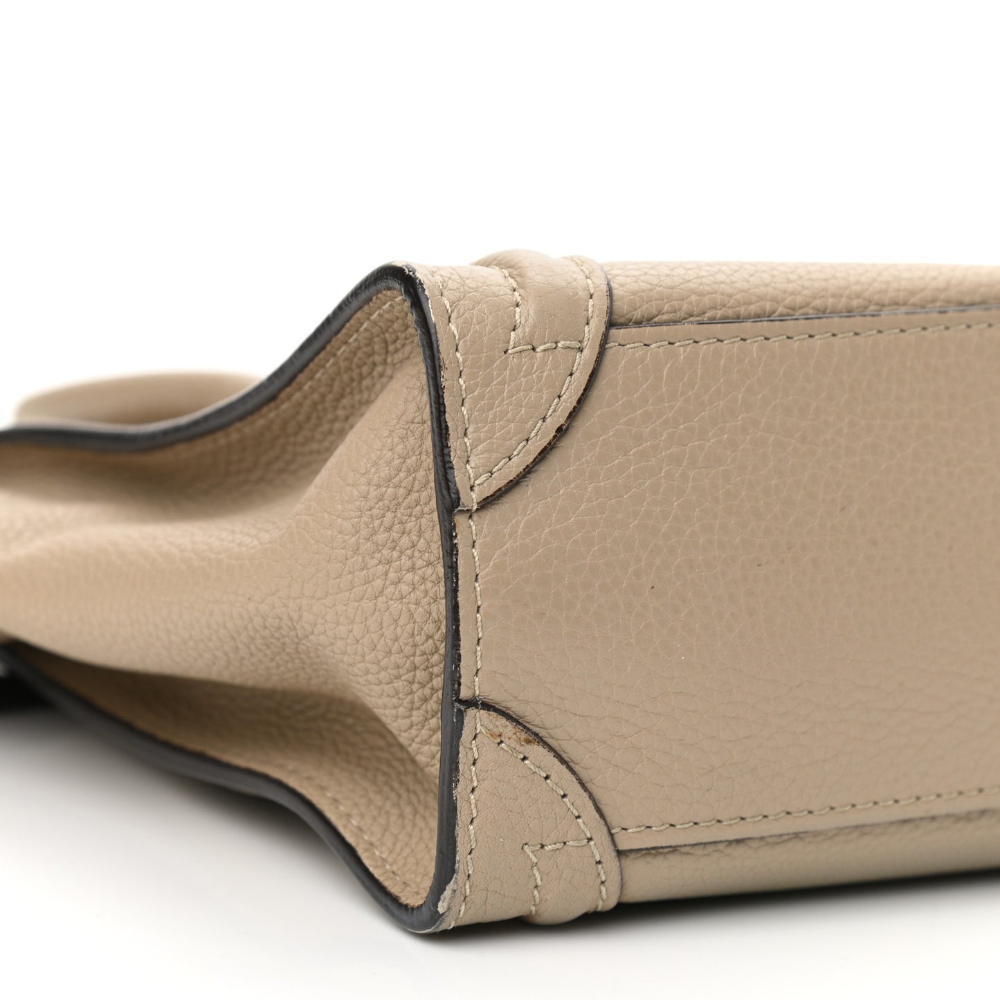 Drummed Calfskin Nano Luggage Dune