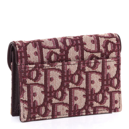 Christian Dior Oblique Saddle Card Holder Bordeaux 3 of 9