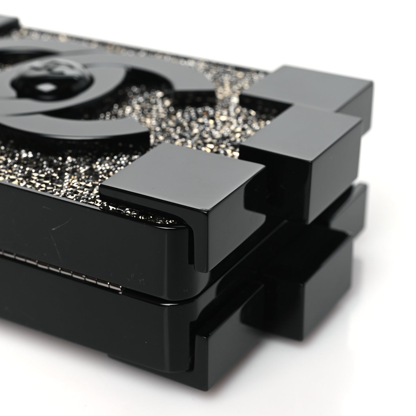 Plexiglass Crystal Lego Clutch Black
