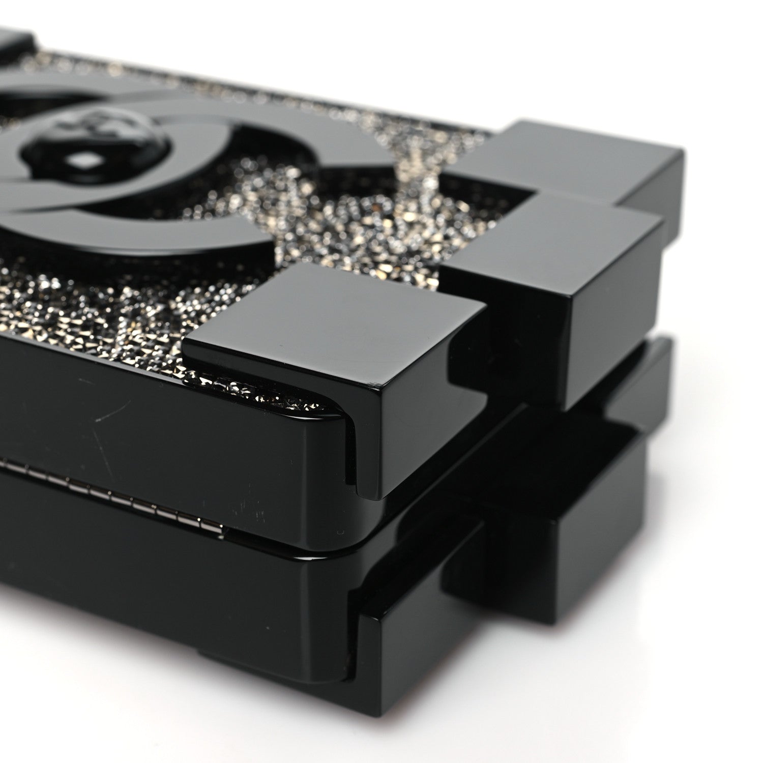 Chanel Plexiglass Crystal Lego Clutch Black 10 of 10