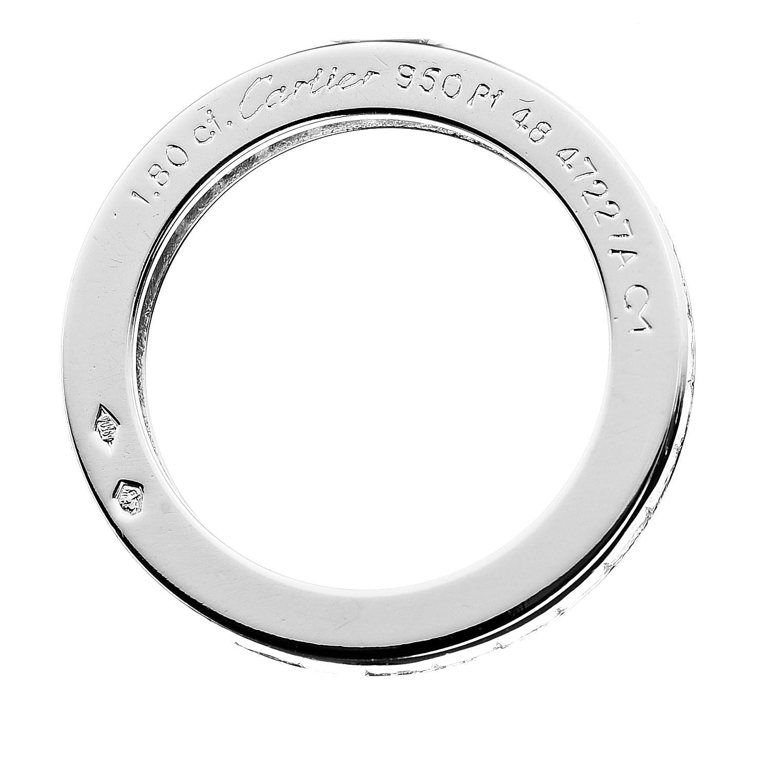 Cartier Platinum Diamond 1.80ct Eternity Ring 48 4.5 4 of 5