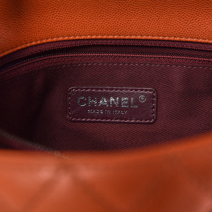 Chanel Caviar Quilted Small Coco Handle Flap Orange 7 of 9