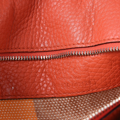 Gucci Cellarius Calfskin Large Bamboo Daily Top Handle Bag New Dark Orange 7 of 18