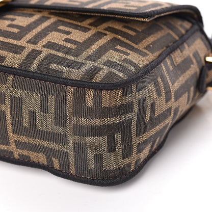 Fendi Fabric Jacquard FF 1974 Medium Baguette Tobacco Moro Black 6 of 15