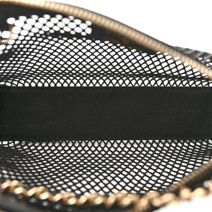 Chanel Mesh Shiny Lambskin Clutch With Chain Black 6 of 12