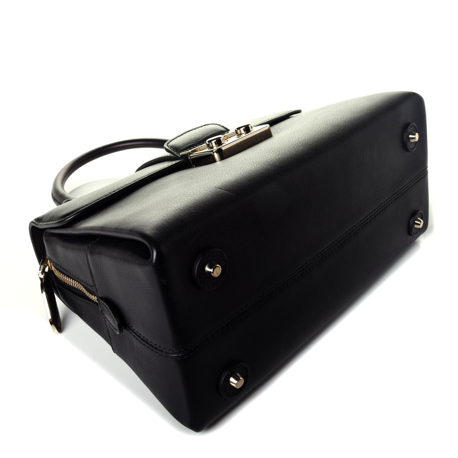 Christian Dior Calfskin Top Handle Flap Black 4 of 9