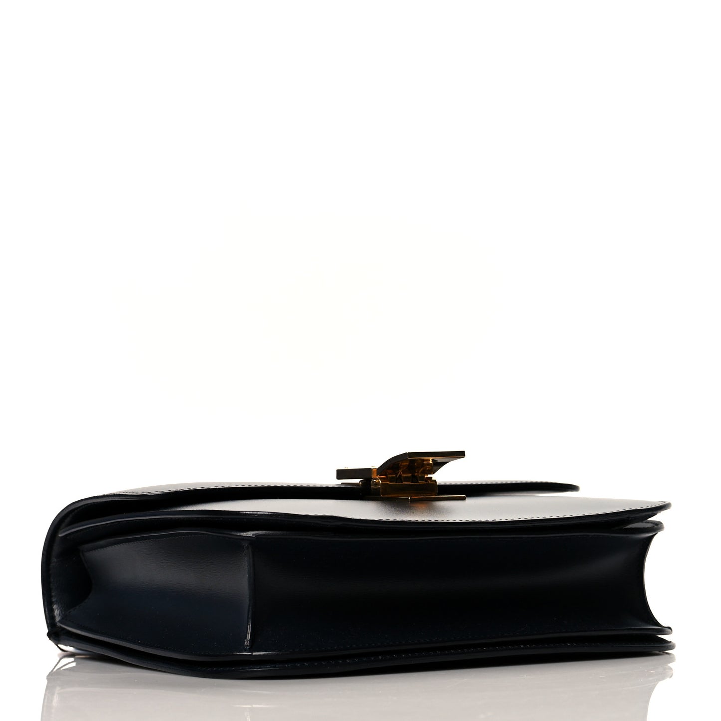 Box Calfskin Medium Classic Box Flap Bag Navy