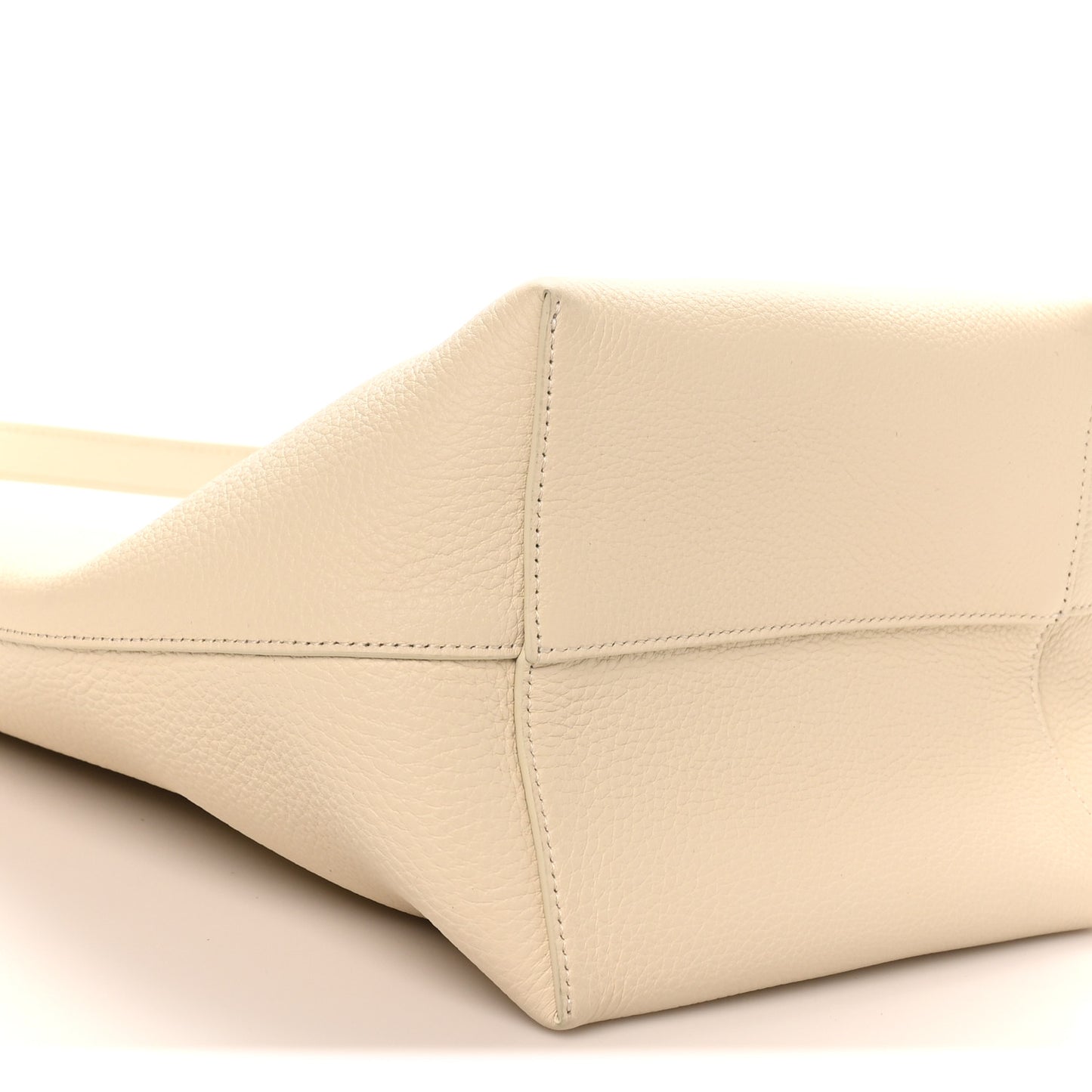 Grained Calfskin Medium N/S Park Tote Ivory