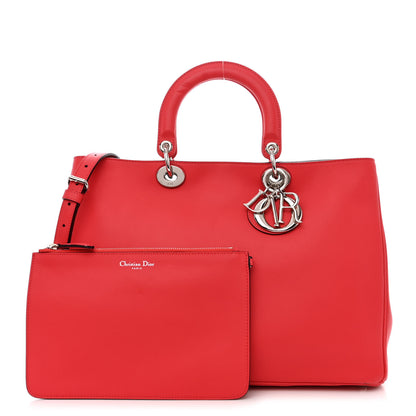 Christian Dior Smooth Calfskin Large Diorissimo Tote Red 1 of 23
