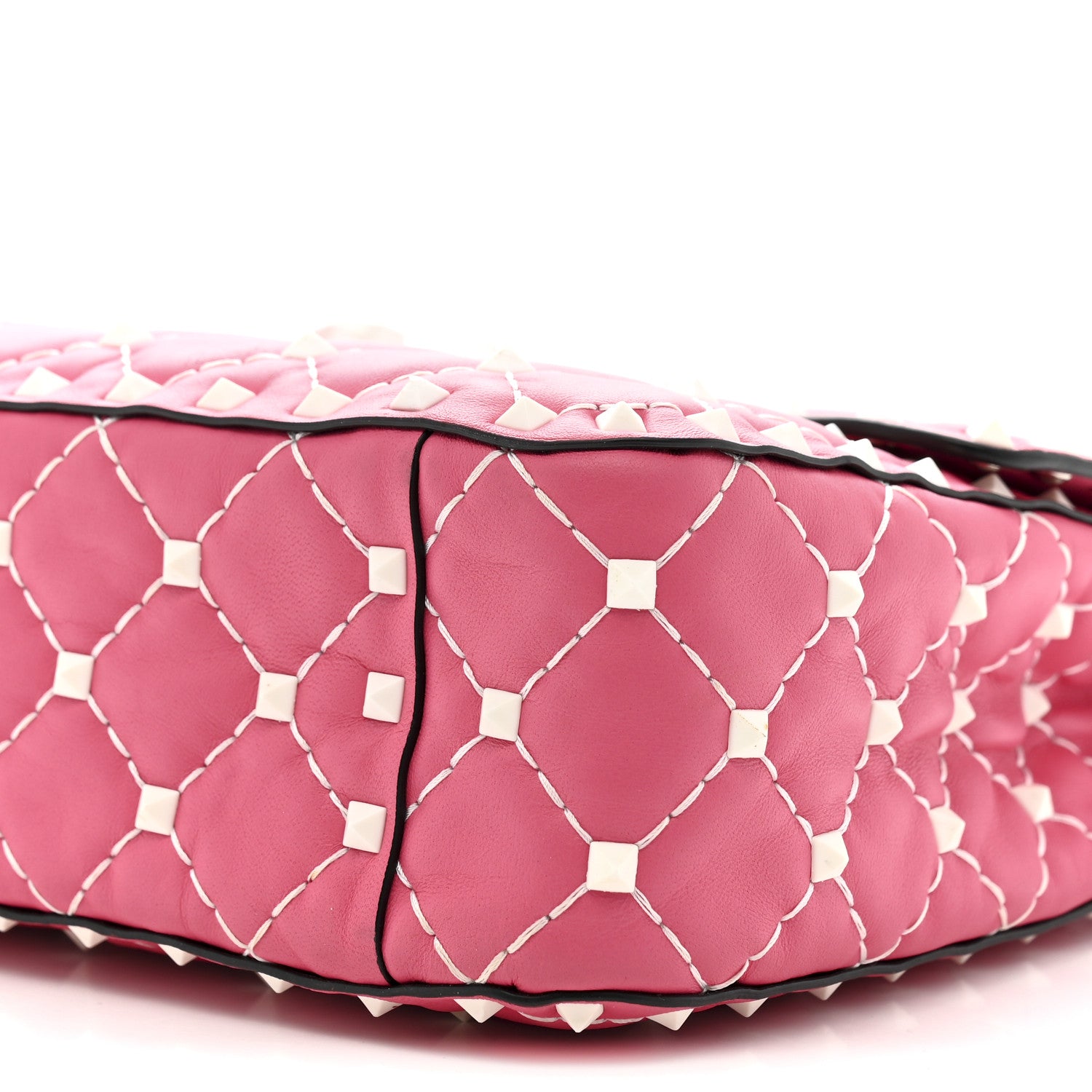 Valentino Garavani Lambskin Medium Free Rockstud Spike Shoulder Bag Shadow Pink 9 of 10