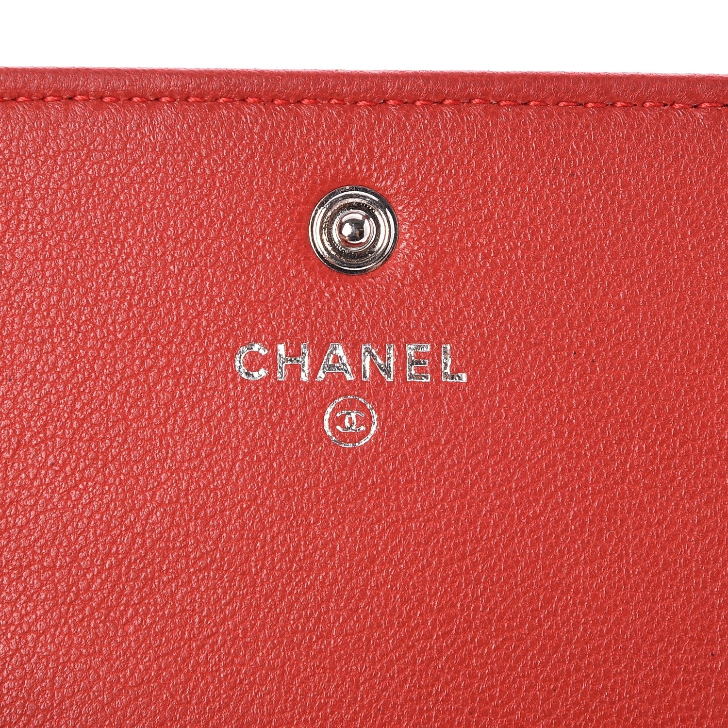 Chanel Lambskin Studded Timeless CC Small Flap Wallet Red 6 of 9