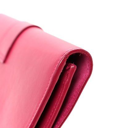 Saint Laurent Calfskin Classic Y Ligne Clutch Fuchsia 9 of 13