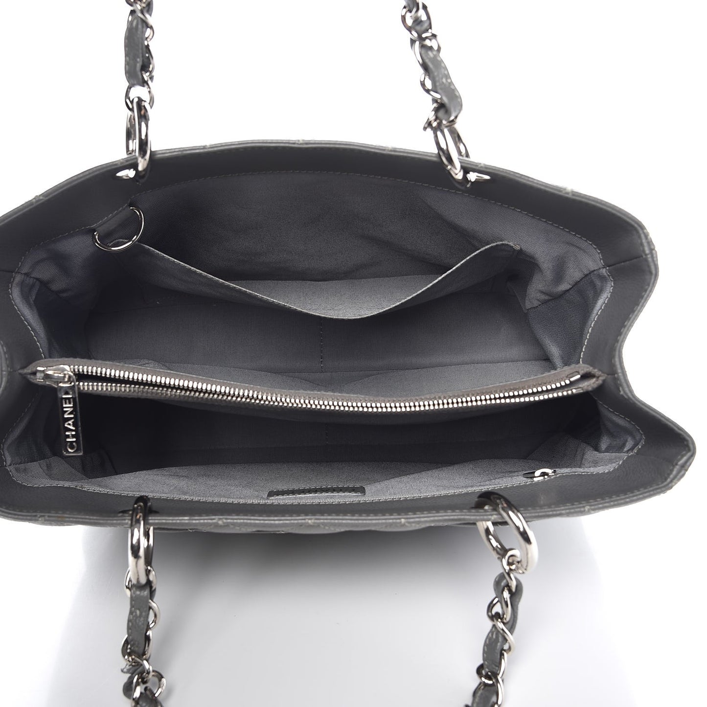 Caviar Quilted Grand Shopping Tote GST Grey