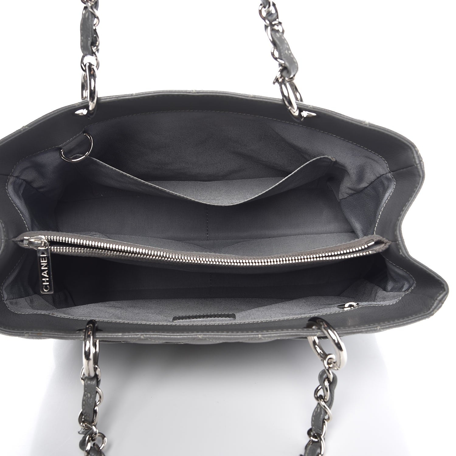 Chanel Caviar Quilted Grand Shopping Tote GST Grey 5 of 12