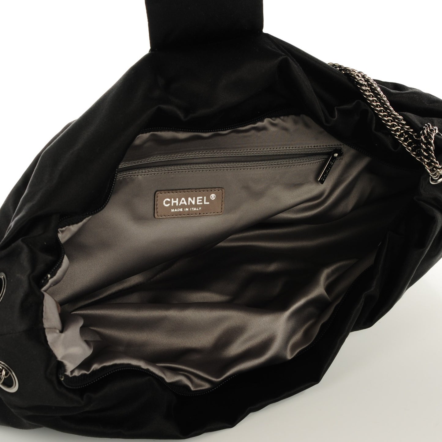 Satin Large Bow Bag Black