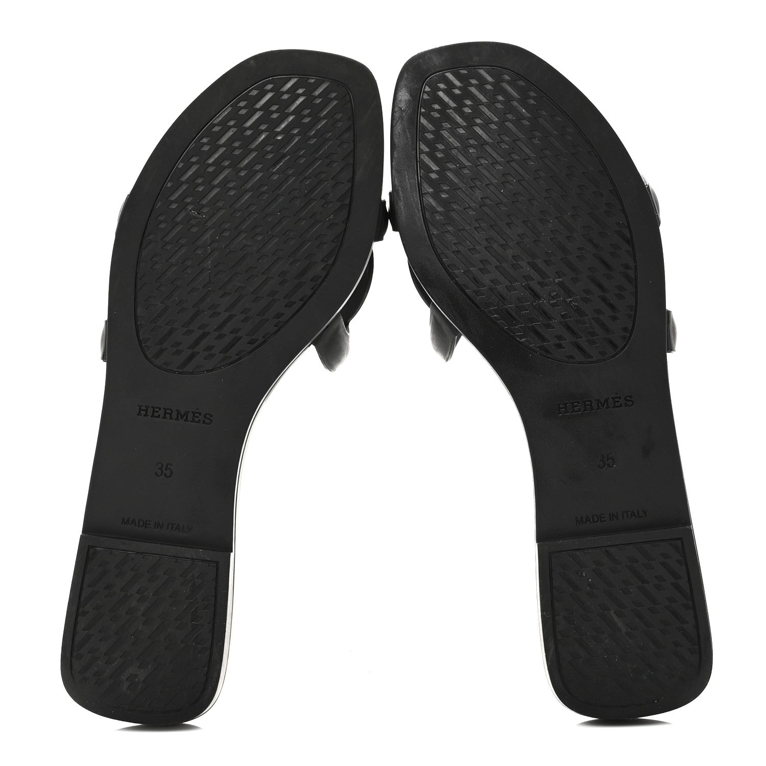 Hermes Rubber Aloha Sandals 35 Black 7 of 10