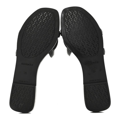 Hermes Rubber Aloha Sandals 35 Black 7 of 10