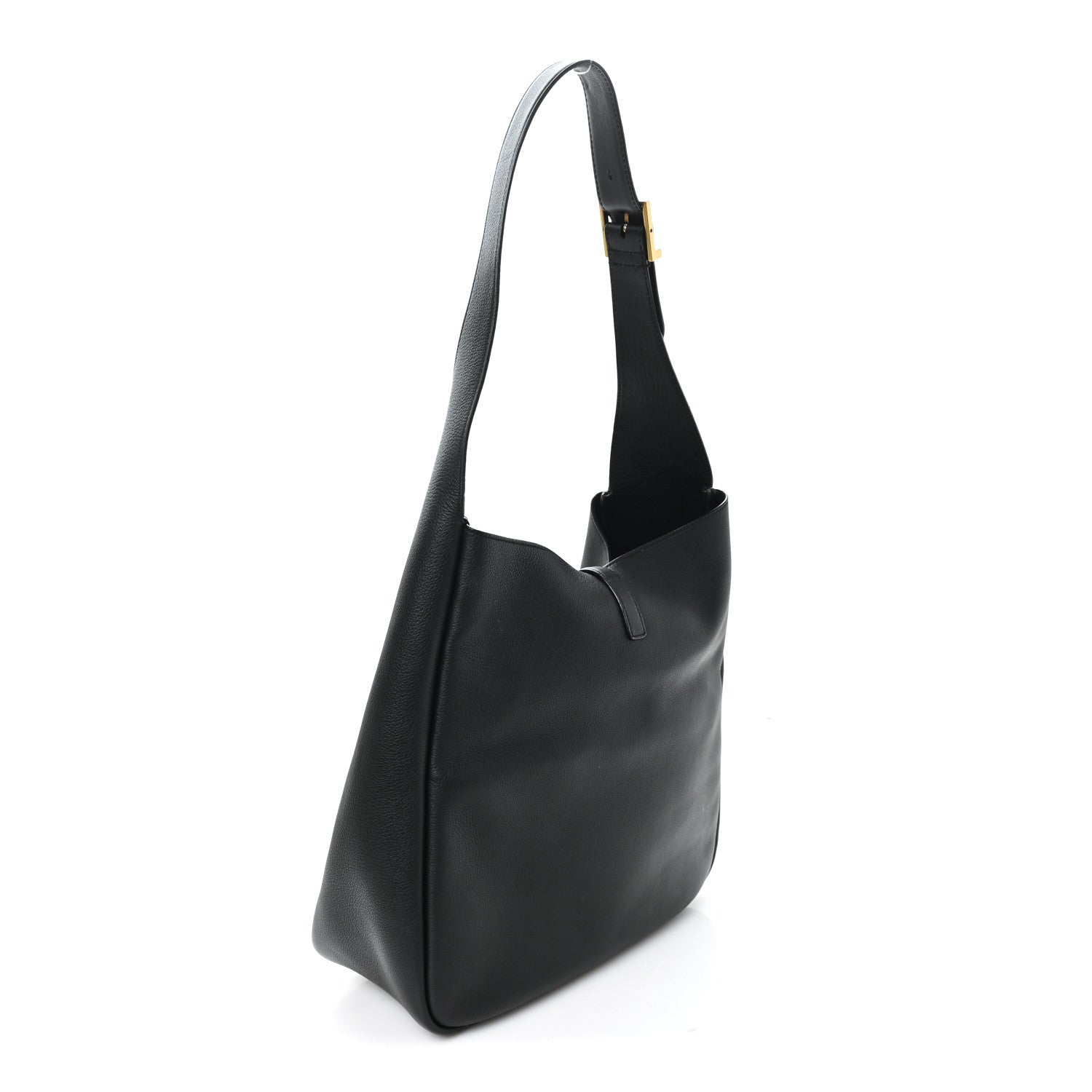 Saint Laurent Smooth Calfskin Large Le 5 A 7 Soft Hobo Black 2 of 9