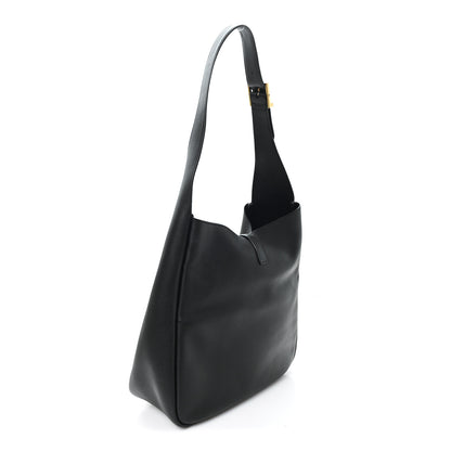 Saint Laurent Smooth Calfskin Large Le 5 A 7 Soft Hobo Black 2 of 9