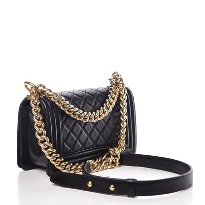 Chanel Lambskin Quilted Small Boy Flap Black 3 of 13