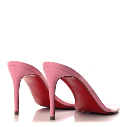 Christian Louboutin Nappa PVC Just Nothing 85 Slide Sandals 36 Calipso 5 of 8