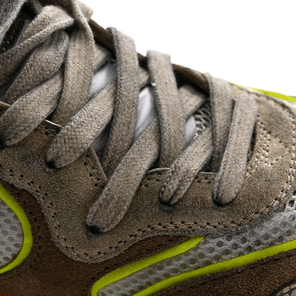 Gucci Suede Calfskin Tejus Printed Mens Ultrapace Sneakers 7.5 Natural Ardesia Neon Yellow 8 of 12