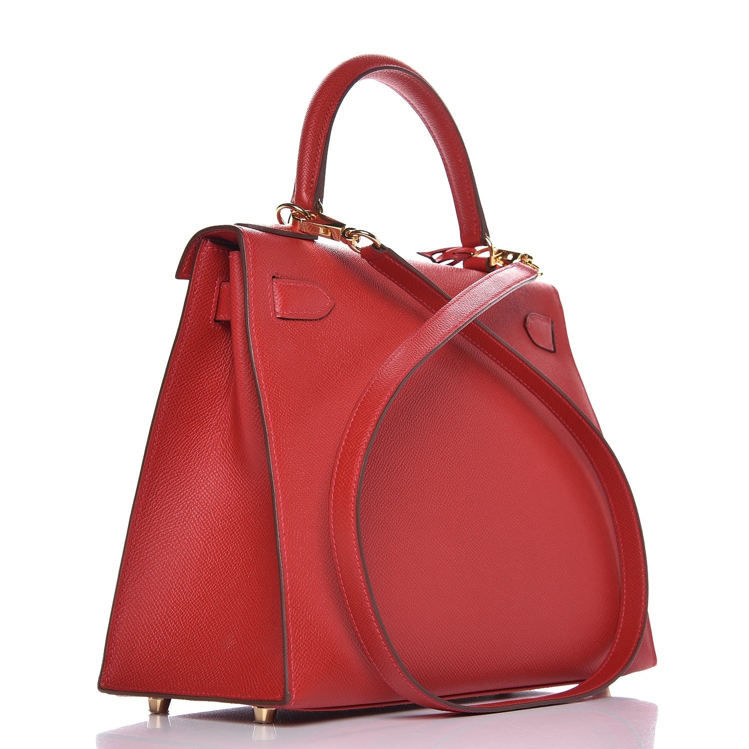 Hermes Epsom Kelly Sellier 28 Rouge Casaque 4 of 36