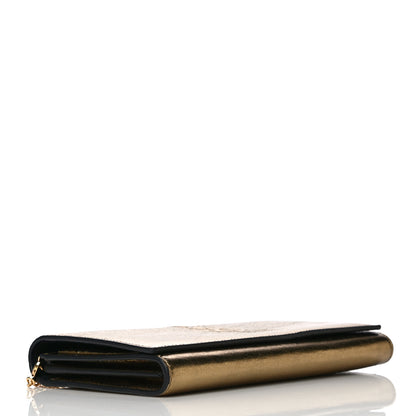 Saint Laurent Metallic Calfskin Monogram Belle de Jour Chain Clutch Gold 3 of 20