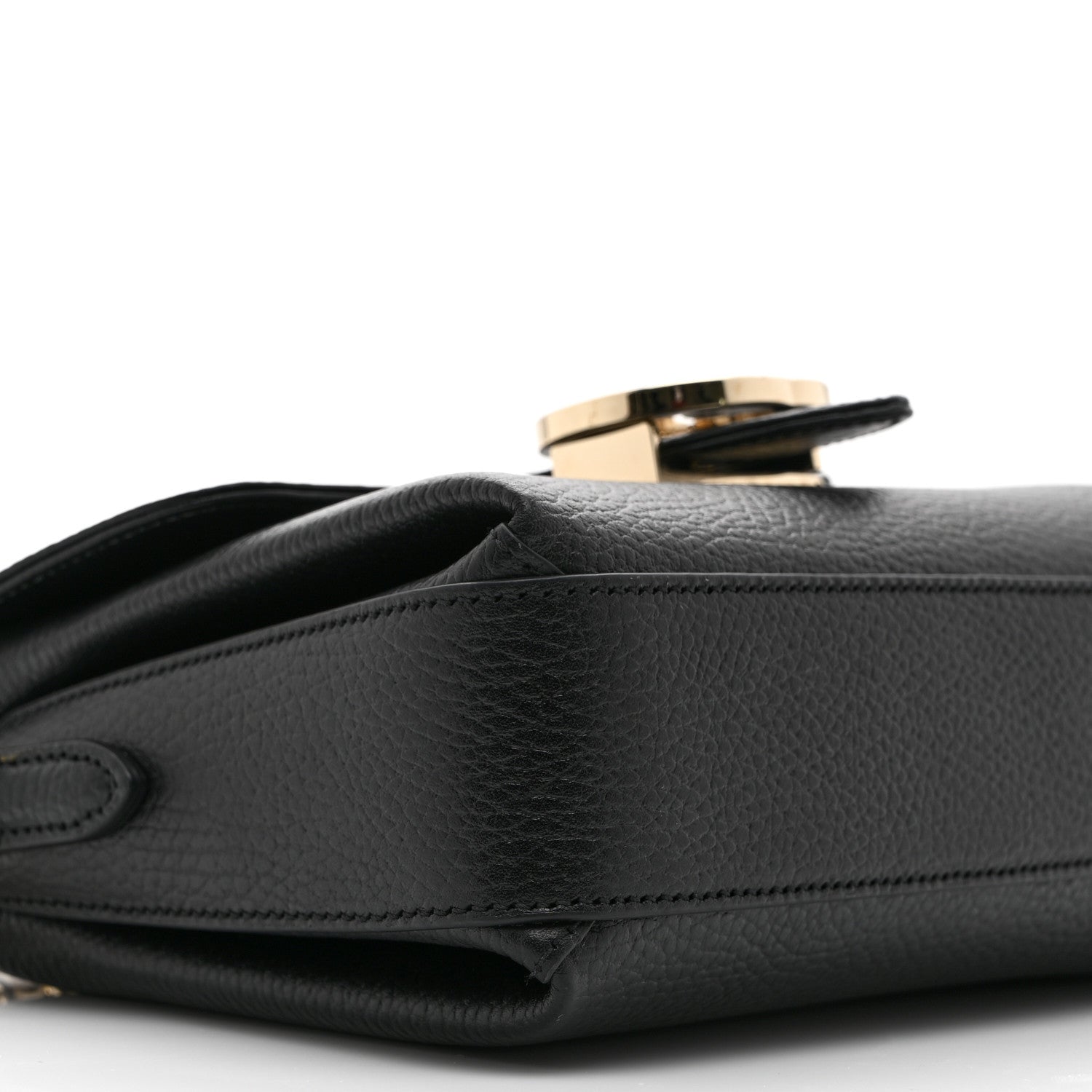 Gucci Dollar Calfskin Interlocking G Crossbody Bag Black 1757968