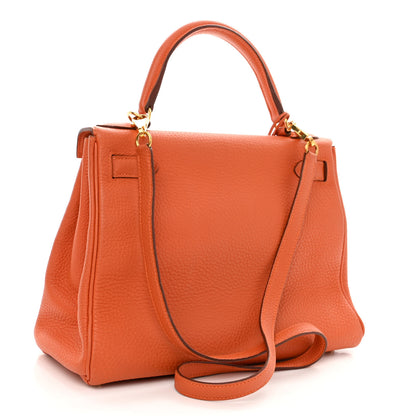 Hermes Togo Kelly Retourne 28 Orange 3 of 18