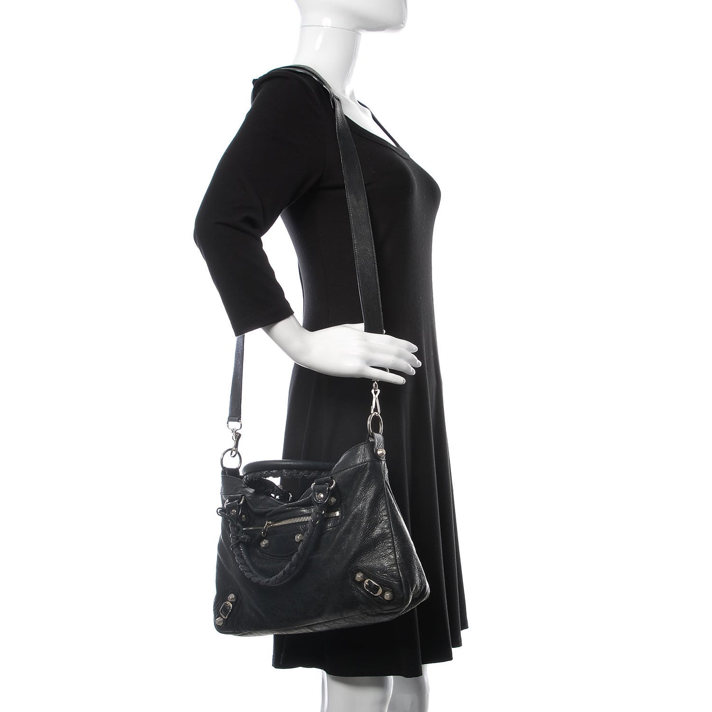 Agneau Giant 12 Silver Hardware Town Black