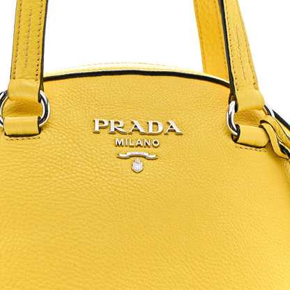 Prada Vitello Daino Dome Satchel Mimosa 8 of 12