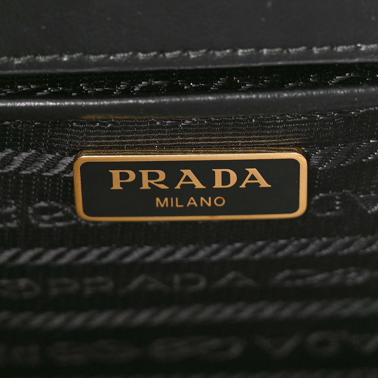 Prada Saffiano Chain Shoulder Bag Black 6 of 8