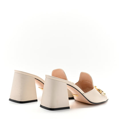 Gucci Nappa Horsebit 75mm Slide Sandals 37.5 Mystic White 5 of 11